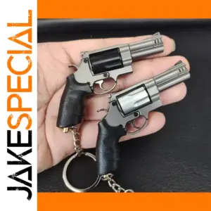 Miniature Aluminum Revolver Keychain for Adults
