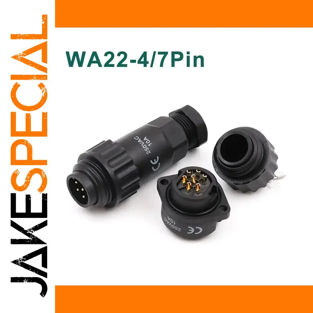 Industrial Waterproof IP67 Electrical Connector for 4/7 Pins 1 Industrial Waterproof IP67 Electrical Connector for 4/7 Pins