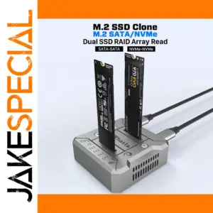 Dual-Bay M.2 NVMe SSD Docking Station with RAID