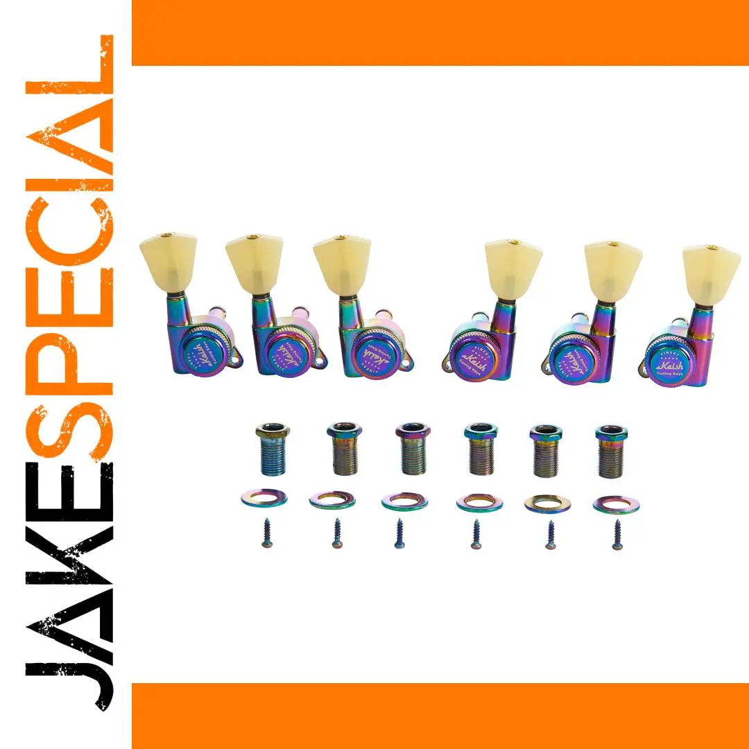 Burnt Chrome Locking Tuners with Cream Buttons 1 Burnt Chrome Locking Tuners with Cream Buttons