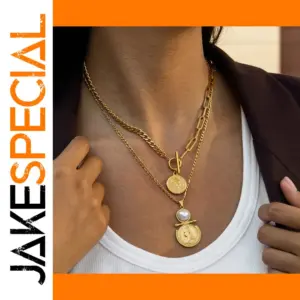 Vintage Gold Stainless Steel Necklace JDN0107003