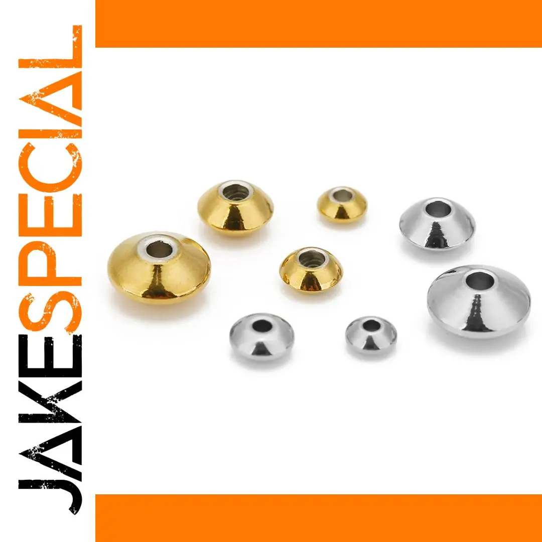 Stainless Steel UFO Spacer Beads Set 1 Stainless Steel UFO Spacer Beads Set