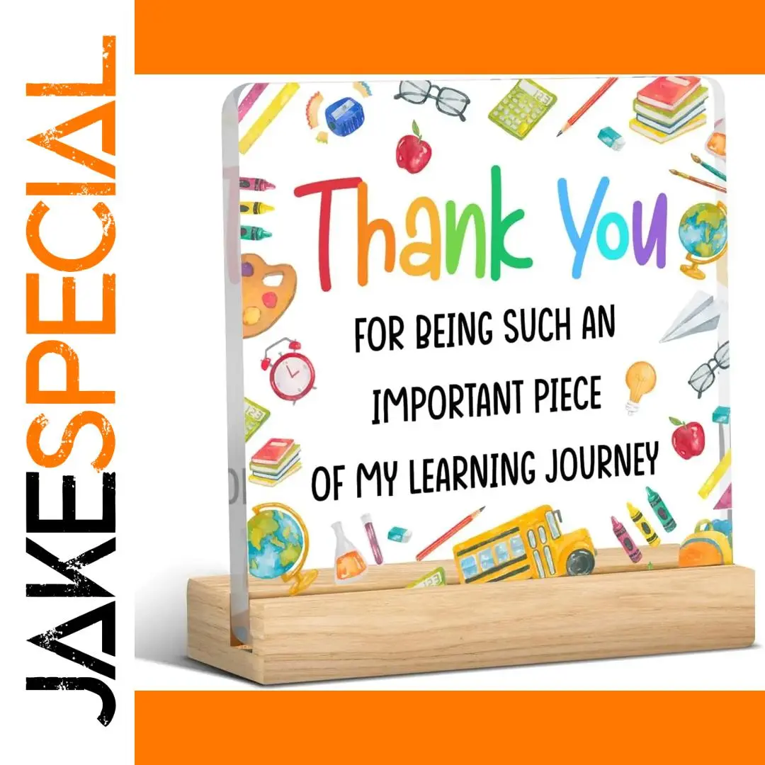 Colorful Acrylic Thank You Sign for Teachers 1 Colorful Acrylic Thank You Sign for Teachers