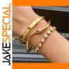 Stainless Steel Gold Snake Bracelet for Women