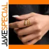 Stainless Steel Gold Snake Ring for Women