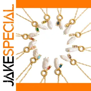 Elegant Stainless Steel Birthstone Necklace for Women