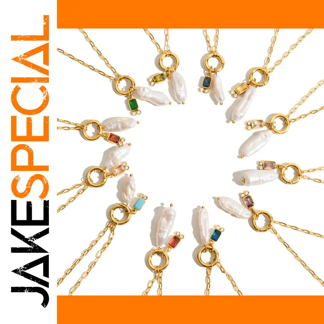 Elegant Stainless Steel Birthstone Necklace for Women 1 Elegant Stainless Steel Birthstone Necklace for Women