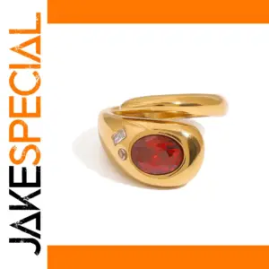 Stainless Steel Gold Snake Ring Model JDR0112048