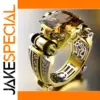 Vintage Men's Cocktail Ring with Zircon
