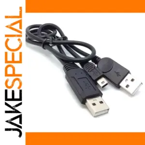 Black USB Y-Cable for Devices