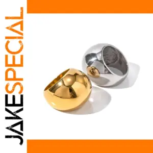 Bold Stainless Steel Gold Ring for Women