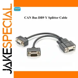 CAN Bus DB9 Y Splitter Cable 9-Pin D-Sub Male to Two Female