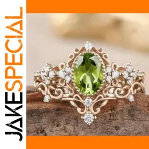 Elegant Gold-Inlaid Women's Vintage Ring