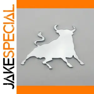 Fighting Bull Chrome Vehicle Badge 7.5x10cm