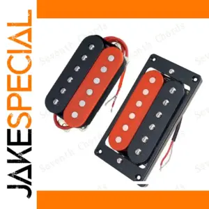 Black and Orange Electric Guitar Humbucker Pickup