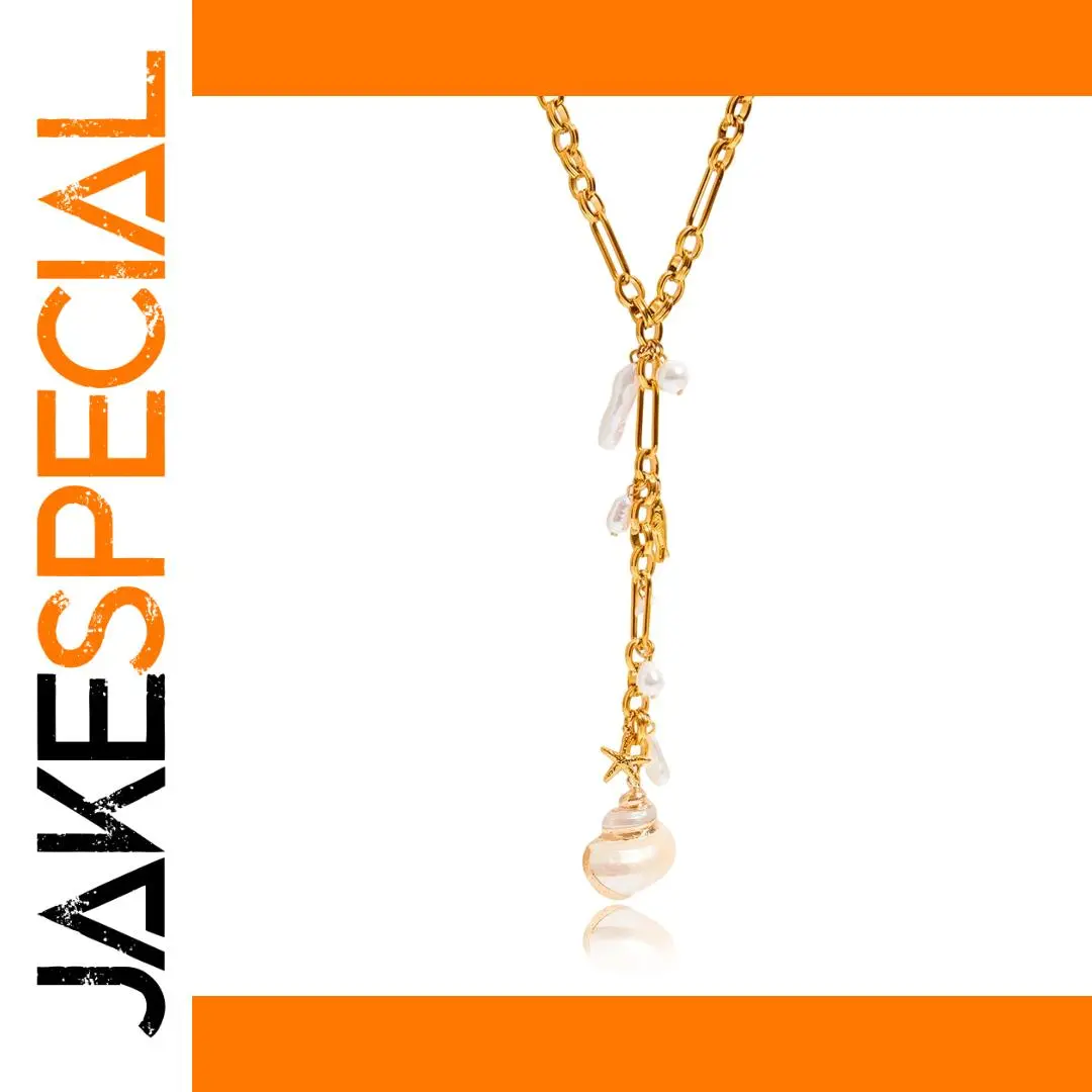 Ocean-Inspired Stainless Steel Necklace with Acrylic Pendant 1 Ocean-Inspired Stainless Steel Necklace with Acrylic Pendant