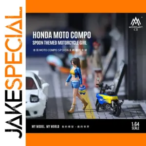 1:64 Resin Motorcycle and Girl Model Set