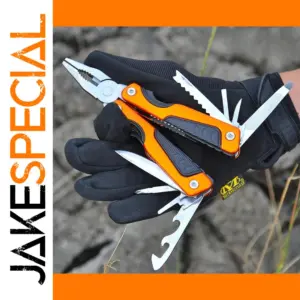 Vibrant Orange Multi-Tool with Foldable Functions