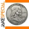 Vintage 1949 Skull Patriotic Coin