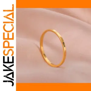 Custom Name Stainless Steel Ring in Gold, Rose Gold, Steel
