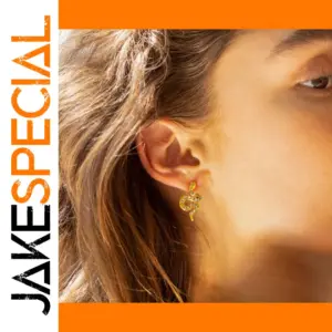 Stainless Steel Gold Snake Earrings JDE0103010