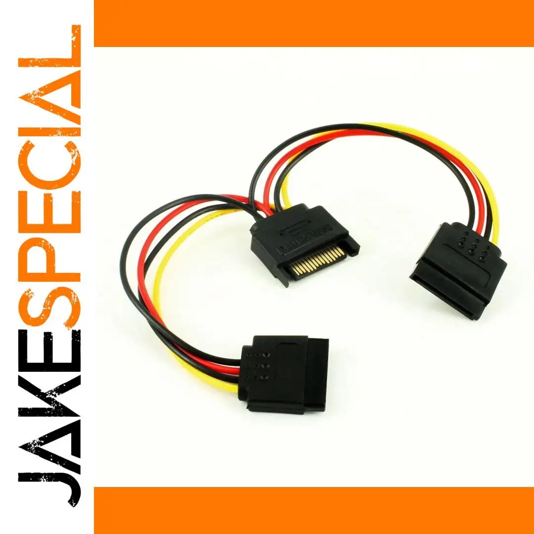 OULLX 15cm SATA Power Splitter Cable for Hard Drives 1 OULLX 15cm SATA Power Splitter Cable for Hard Drives