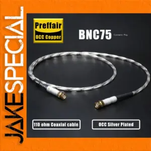BNC Coaxial Cable 75Ω, 6mm Diameter, Multiple Lengths