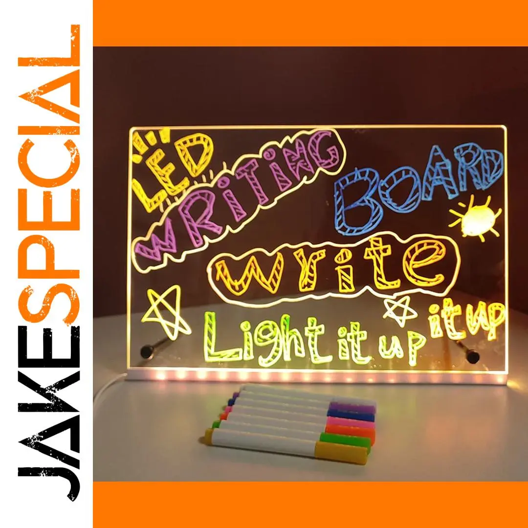 Vibrant LED Note Board Night Light 15x15cm/30x20cm 1 Vibrant LED Note Board Night Light 15x15cm/30x20cm