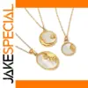 Celestial White Shell Stainless Steel Necklace