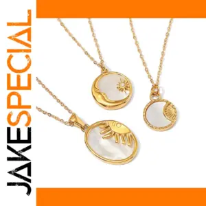 Celestial White Shell Stainless Steel Necklace