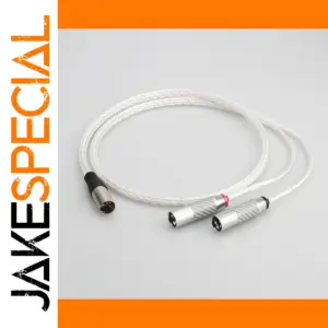 Premium White Braided XLR Audio Cable with Silver Conductors