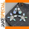 Vintage Blue Opalescent Waterdrop Earrings