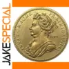 Queen Anne Vintage Brass Replica Coin - 30mm