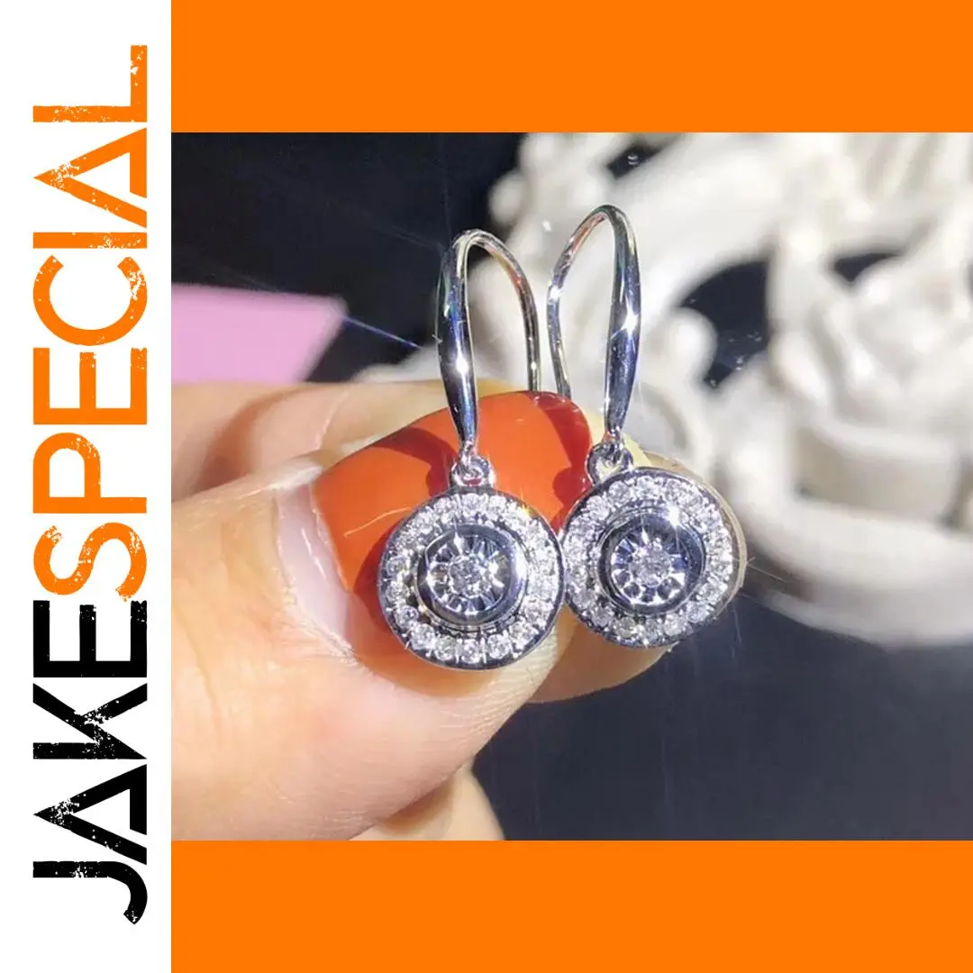 Silver AAA Zircon Circular Earrings for Women 1 Silver AAA Zircon Circular Earrings for Women