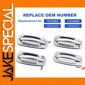 Chrome Exterior Door Handles Set for Chevy/GMC/Cadillac