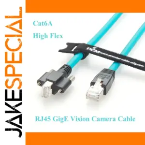 High-Flex Cat6A Ethernet Cable with Locking Connectors