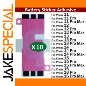Pink Battery Adhesive Stickers for iPhone Models