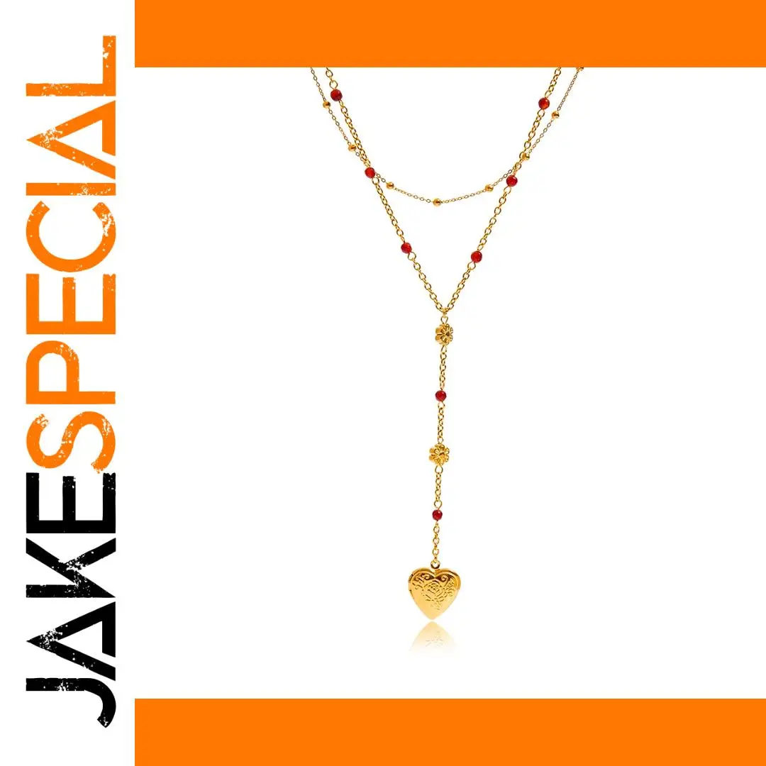 Elegant Gold over Stainless Steel Layered Necklace 1 Elegant Gold over Stainless Steel Layered Necklace