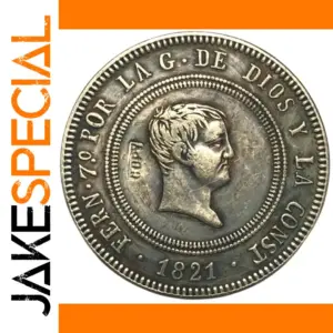 1821 Fernando VII Coin Replica 34mm