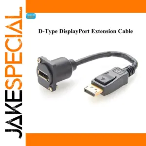 Panel Mount DisplayPort 1.4 Connector 0.2m