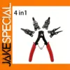 4-in-1 Circlip Pliers Set with Interchangeable Heads