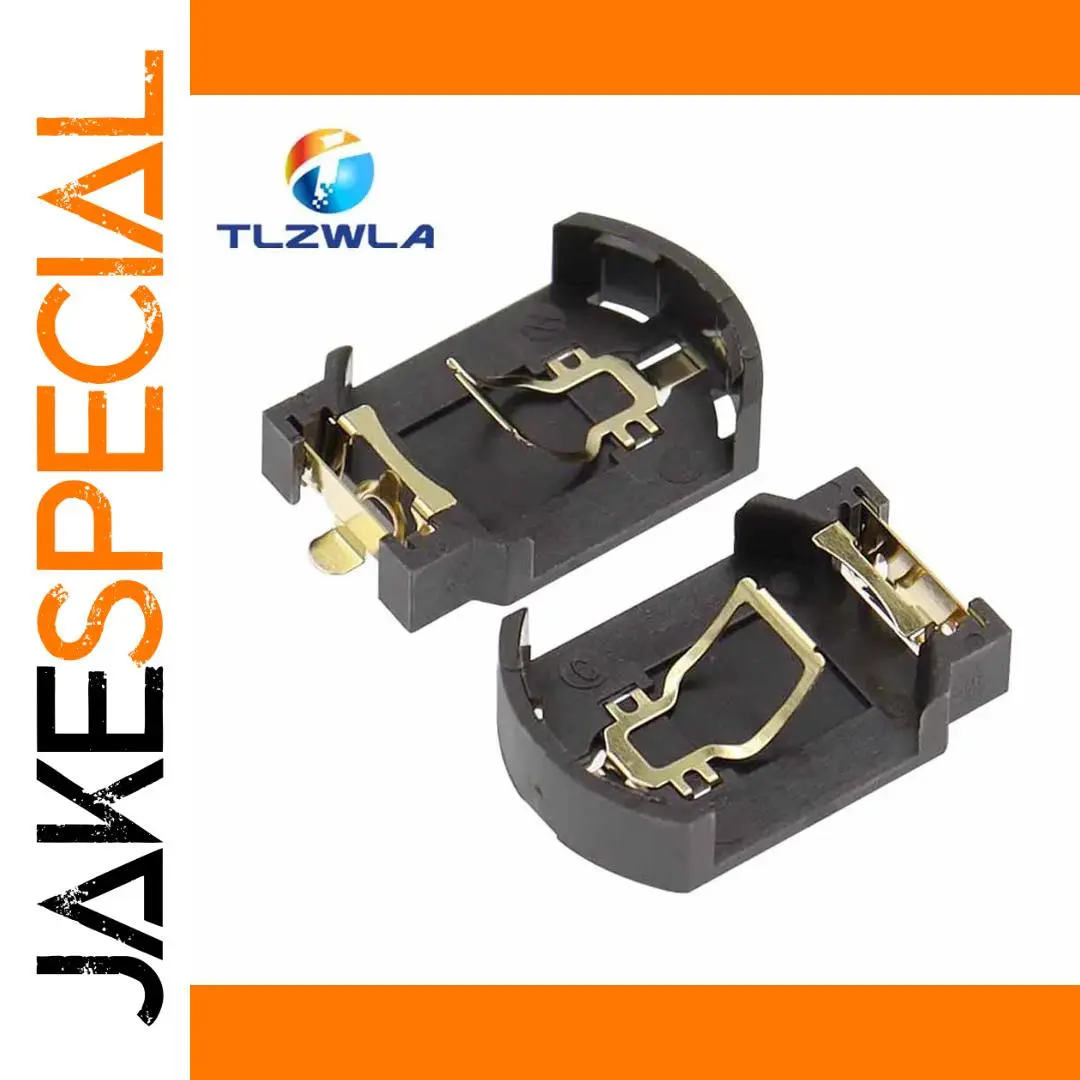 Black Plastic CR2032 Battery Holder Set of 10 1 Black Plastic CR2032 Battery Holder Set of 10