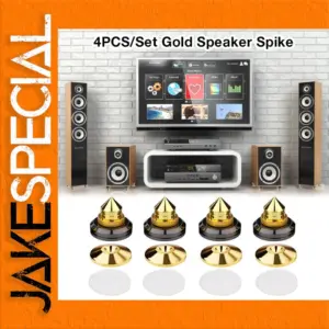 Gold-Plated Speaker Isolation Spikes Set