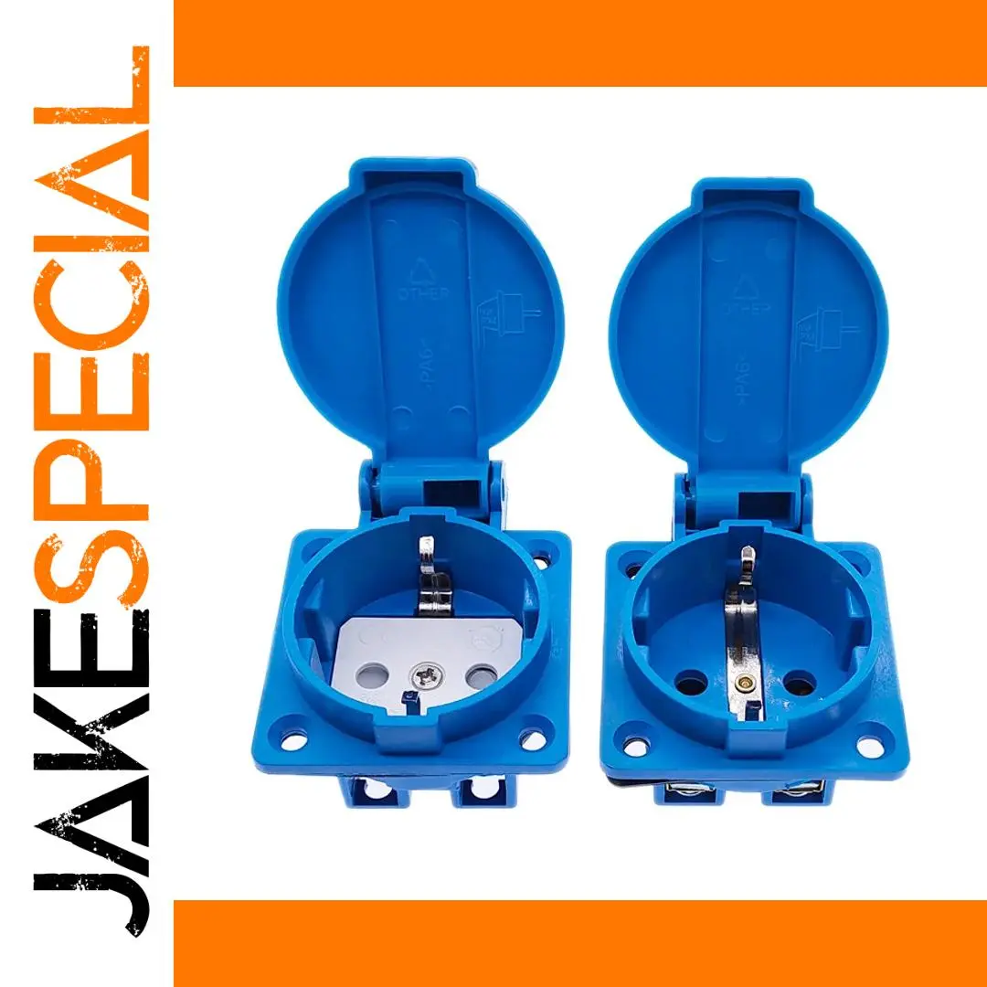 Industrial Waterproof EU Socket IP66 16A 250VAC 1 Industrial Waterproof EU Socket IP66 16A 250VAC