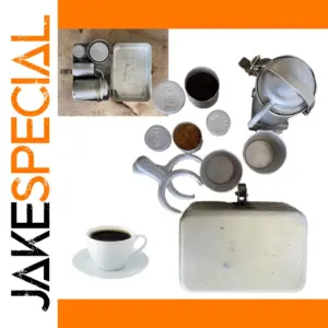 Vintage Camping Coffee Kit with Recycled Metal