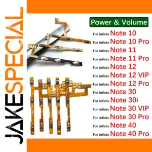 Infinix Note Series Vivid Orange Flex Cable for Power & Volume