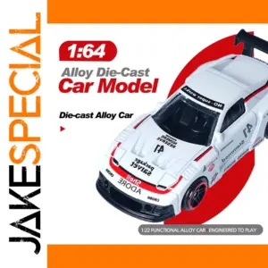 1:64 Scale Diecast Racing Car in White and Red