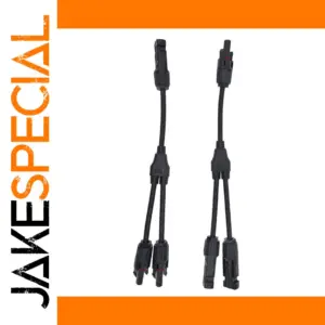 Black Solar Y-Branch Connector for 24V Panels