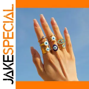 Multi-Layered Stainless Steel Evil Eye Ring JDR2303010