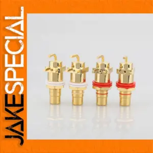 Gold-Plated RCA Female Socket Set for Audio